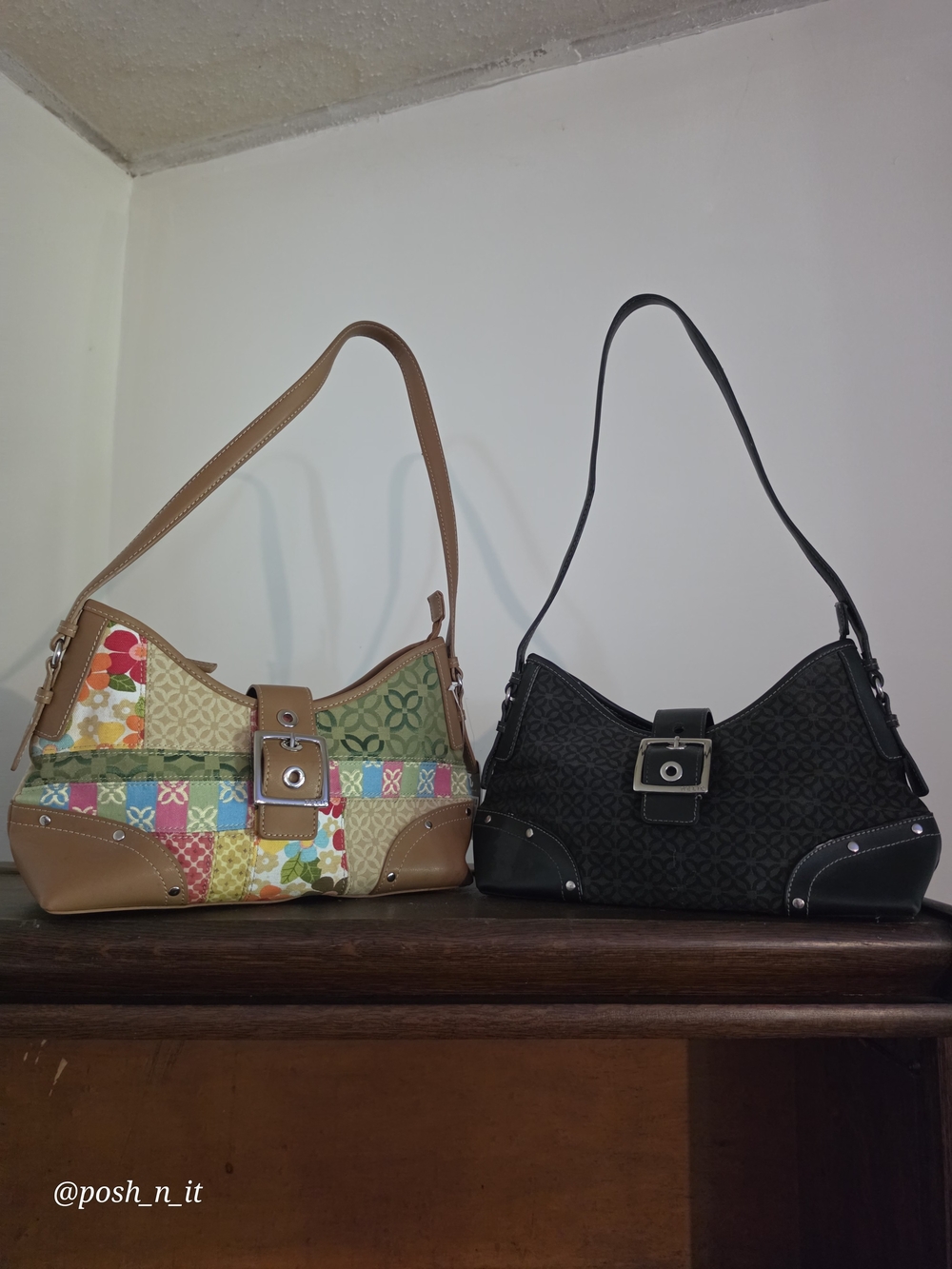 Relic Multicolor Patchwork Shoulder Bag & Relic Black Shoulder Bag